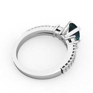 Alexandrite Classic 8X6mm Oval Engagement 14K White Gold ring R26438VL