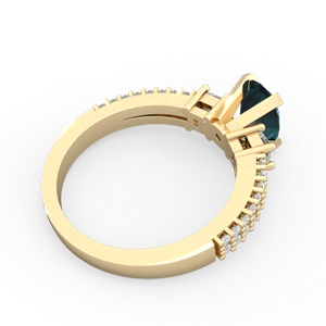 Alexandrite Classic 8X6mm Oval Engagement 14K Yellow Gold ring R26438VL