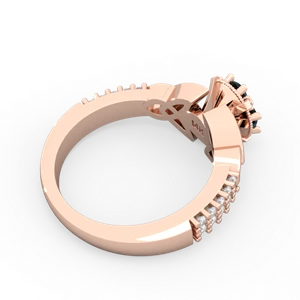 Alexandrite Celtic Knot Cluster Engagement 14K Rose Gold ring R26443RD