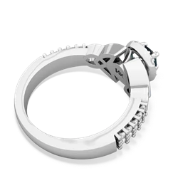 Thumbnail for Lab Alexandrite Celtic Knot Halo 14K White Gold ring R26445RH - top view