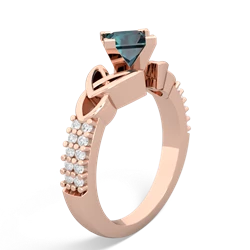 Thumbnail for Lab Alexandrite Celtic Knot Engagement 14K Rose Gold ring R26445SQ - side view