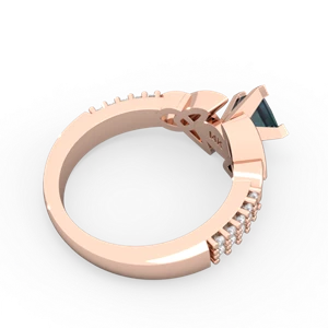 Alexandrite Celtic Knot 5Mm Square Engagement 14K Rose Gold ring R26445SQ