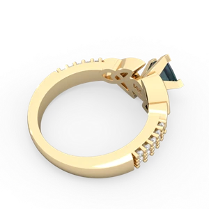 Alexandrite Celtic Knot 5Mm Square Engagement 14K Yellow Gold ring R26445SQ