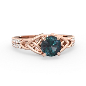 matching engagment rings - Celtic Knot 6mm Round Engagement