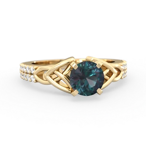matching engagment rings - Celtic Knot 6mm Round Engagement