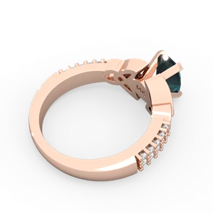 Alexandrite Celtic Knot 8X6 Oval Engagement 14K Rose Gold ring R26448VL