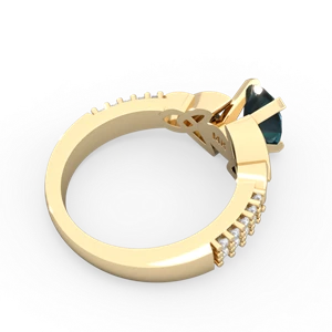 Alexandrite Celtic Knot 8X6 Oval Engagement 14K Yellow Gold ring R26448VL