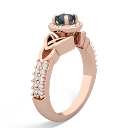 Alexandrite Celtic Knot Halo 14K Rose Gold ring R26445RH