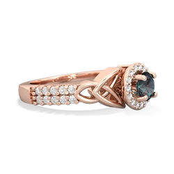 Alexandrite Celtic Knot Halo 14K Rose Gold ring R26445RH