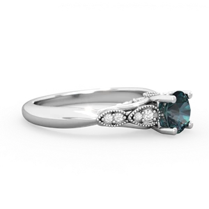 Alexandrite Antique Elegance 14K White Gold ring R3100