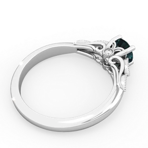 Alexandrite Antique Elegance 14K White Gold ring R3100