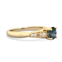 Thumbnail for Lab Alexandrite Antique Elegance 14K Yellow Gold ring R3100 - hand 1 view