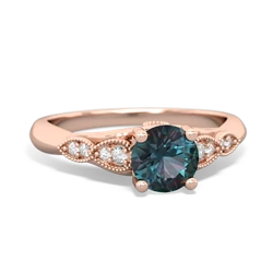 Alexandrite Antique Elegance 14K Rose Gold ring R3100