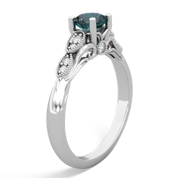 Alexandrite Antique Elegance 14K White Gold ring R3100