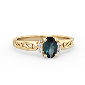 matching rings - Filligree Scroll Oval