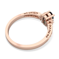 Alexandrite Filligree Scroll Oval 14K Rose Gold ring R0812