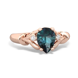 Alexandrite Precious Pear 14K Rose Gold ring R0826