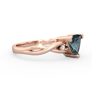 Alexandrite Trillion Twist 14K Rose Gold ring R2104