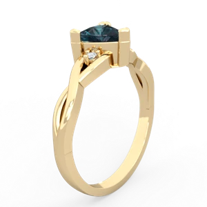 Alexandrite Trillion Twist 14K Yellow Gold ring R2104