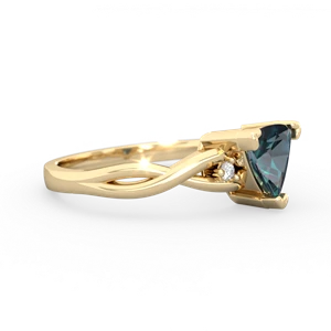 Alexandrite Trillion Twist 14K Yellow Gold ring R2104