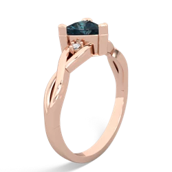 Alexandrite Trillion Twist 14K Rose Gold ring R2104