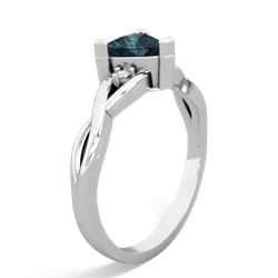 Alexandrite Trillion Twist 14K White Gold ring R2104