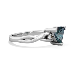 Alexandrite Trillion Twist 14K White Gold ring R2104