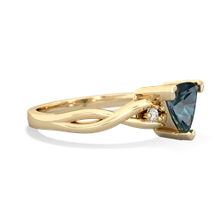 Alexandrite Trillion Twist 14K Yellow Gold ring R2104