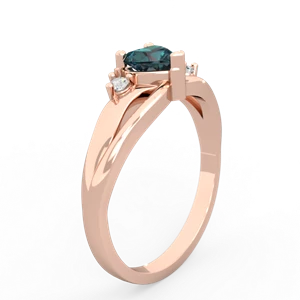 Alexandrite Split Band Swirl 14K Rose Gold ring R2130
