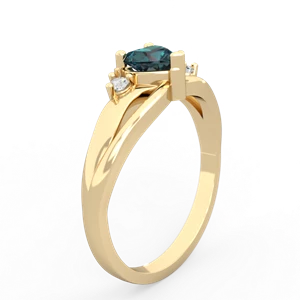 Alexandrite Split Band Swirl 14K Yellow Gold ring R2130