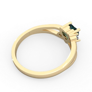 Alexandrite Split Band Swirl 14K Yellow Gold ring R2130