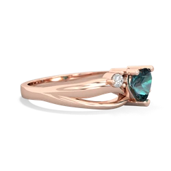 Alexandrite Split Band Swirl 14K Rose Gold ring R2130