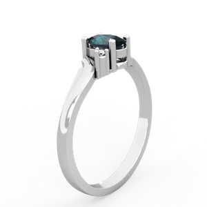 Alexandrite Elegant Swirl 14K White Gold ring R2173