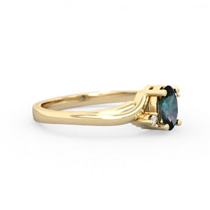 Alexandrite Elegant Swirl 14K Yellow Gold ring R2173