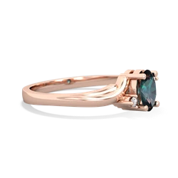 Alexandrite Elegant Swirl 14K Rose Gold ring R2173