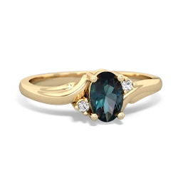 Alexandrite Elegant Swirl 14K Yellow Gold ring R2173