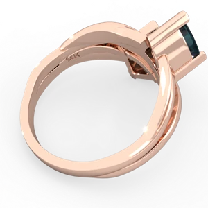 Alexandrite Split Band Swirl 14K Rose Gold ring R2341