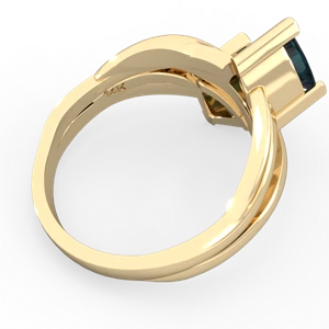 Alexandrite Split Band Swirl 14K Yellow Gold ring R2341