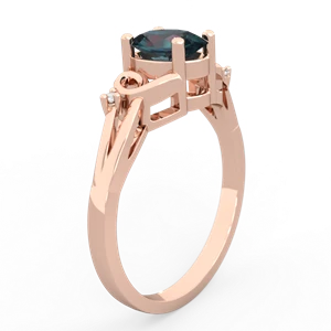 Alexandrite Swirls 14K Rose Gold ring R2347