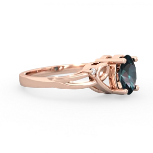 Alexandrite Swirls 14K Rose Gold ring R2347