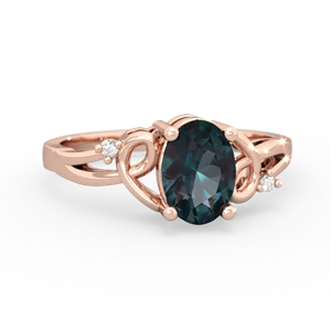 Alexandrite Swirls 14K Rose Gold ring R2347