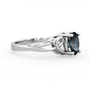 Alexandrite Swirls 14K White Gold ring R2347