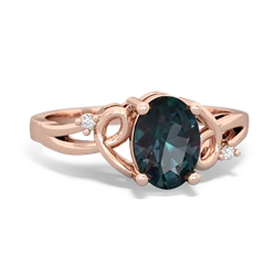 Alexandrite Swirls 14K Rose Gold ring R2347