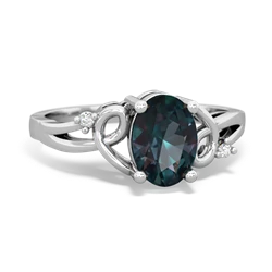 Alexandrite Swirls 14K White Gold ring R2347