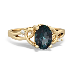 Alexandrite Swirls 14K Yellow Gold ring R2347