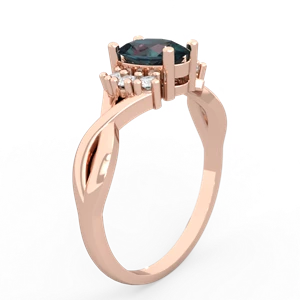 Alexandrite Victorian Twist 14K Rose Gold ring R2497