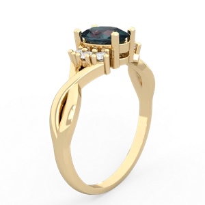 Alexandrite Victorian Twist 14K Yellow Gold ring R2497