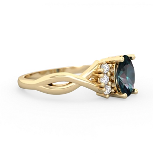 Alexandrite Victorian Twist 14K Yellow Gold ring R2497