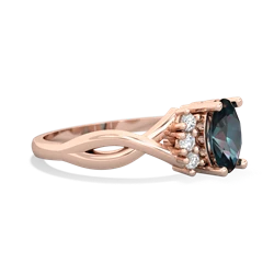 Alexandrite Victorian Twist 14K Rose Gold ring R2497