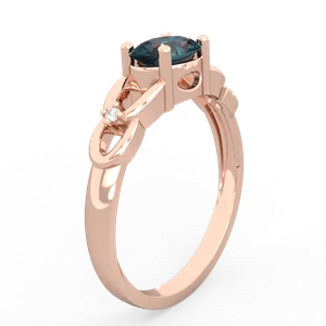 Alexandrite Links 14K Rose Gold ring R4032